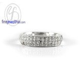 แหวนทองคำขาว แหวนเพชร แหวนคู่ แหวนแต่งงาน แหวนหมั้น - R1249DWG